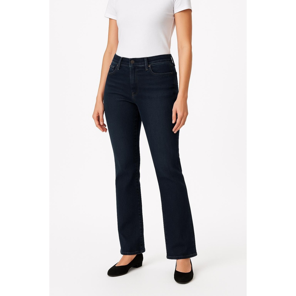 NYDJ Bootcut Jeans Size 10 dark Blue‎ Flattering Lift Tuck Technology EUC womens